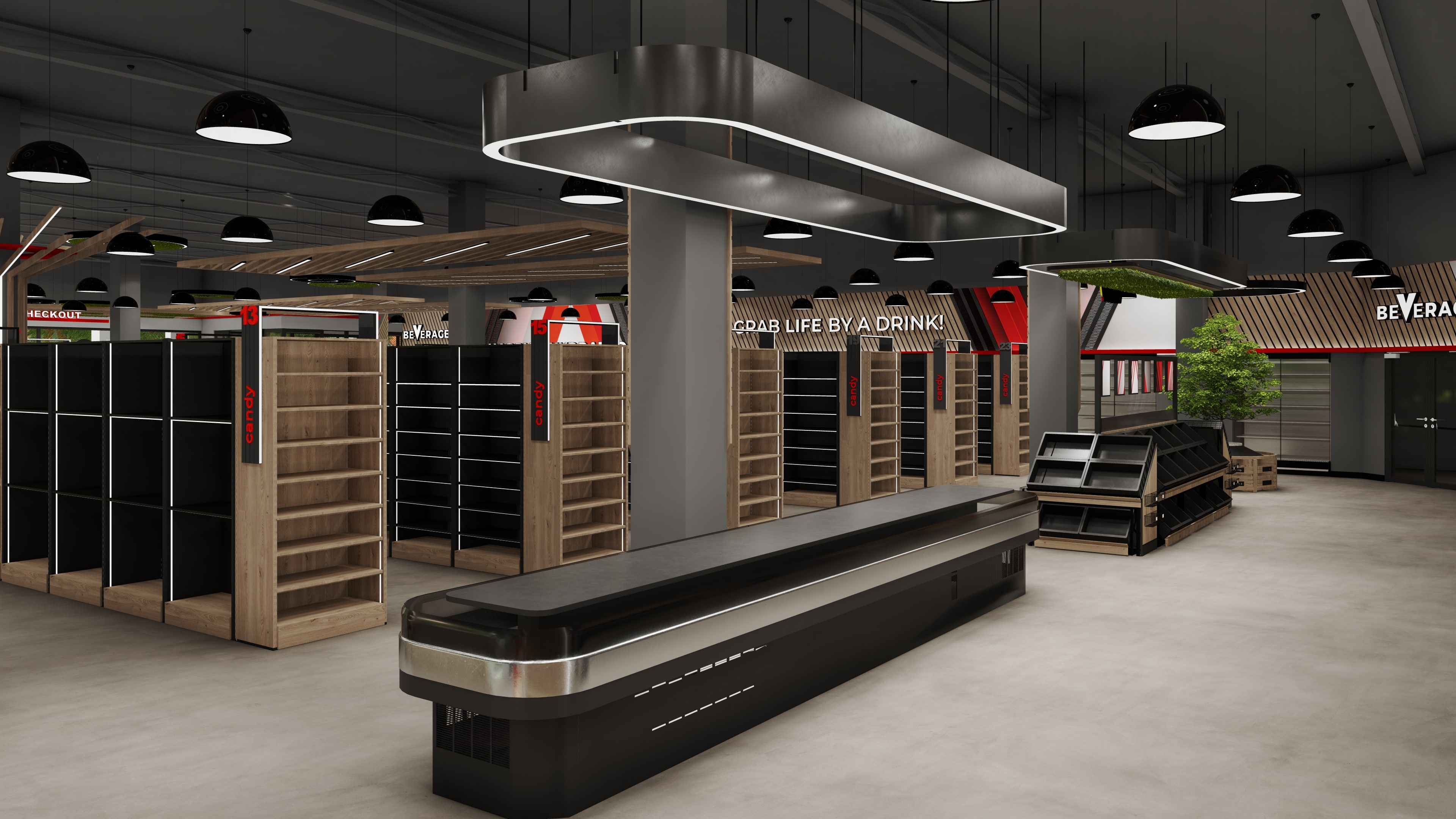 Trust-lines innovative store design for VGO Market with customer-focused layout  